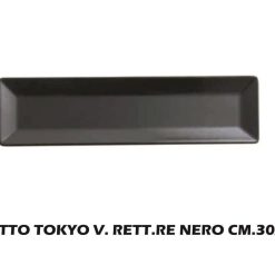 Piatto Tokyo V. Rett.Re Nero Cm.30X8-8002337061176
