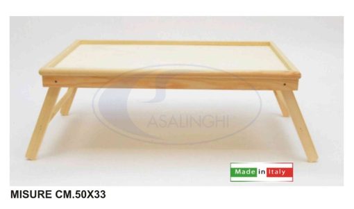 Vassoio Da Letto Legno Faggio Cm.50X33 Naturale-8033971725186