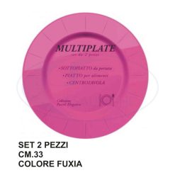 Sottopiatti Carta Set 2 Pz. Cm.33 Fuxia-8057018572588