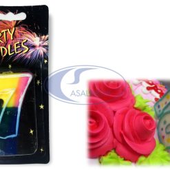 Candelina Singola Multicolor Numero 7-3999900003983