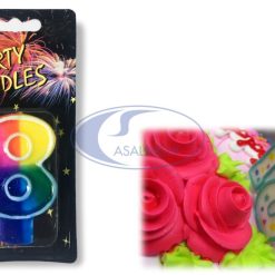 Candelina Singola Multicolor Numero 8-3999900003990