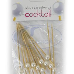 Stuzzicadenti Cm.10 Set 12 Pz. Perla Avorio-8056459854956