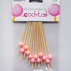 Stuzzicadenti Cm.10 Set 12 Pz. Perla Rosa-8056459855106