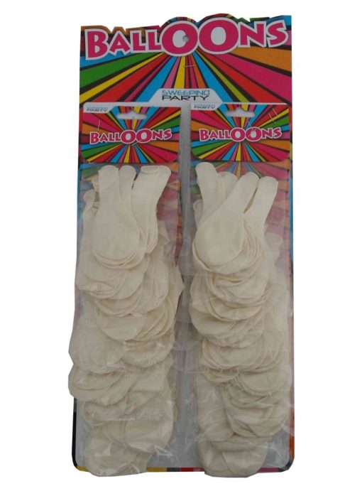 Palloncini 9 Cartella 20 Pz. Cf.10 Pz. Bianco-8056459856905