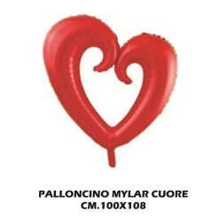 Palloncino Mylar Cm.100X108 Cuore Rosso-8050539178888