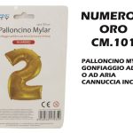 Palloncino Mylar Cm.101 Numero 2 Oro-8050539179359