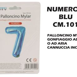 Palloncino Mylar Cm.101 Numero 7 Blu-8050539179908