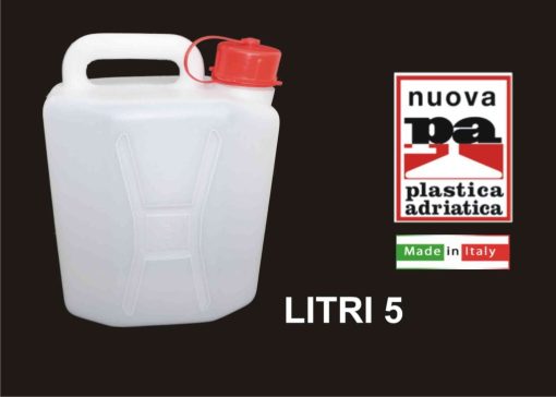 Tanica Plastica A Lt.5 Nuova Plastica Adriatica-8010710001107