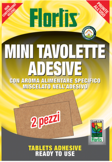 MINI TAVOLETTE ADESIVE 2 PZ CATTURA TOPI SCARAFAGGI SCORPIONI ESCA