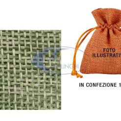 Sacchetto Juta Cotton Cm.10X13 Set 12 Pz. Green-8053853718204