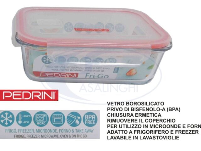 Frigo Box Vetro Rett.Re Ml.380 Cop. Plastica-883336419285