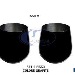 Wine Glass Acciaio Ml.550 Set 2 Pz. Col. Graf-8009813500792