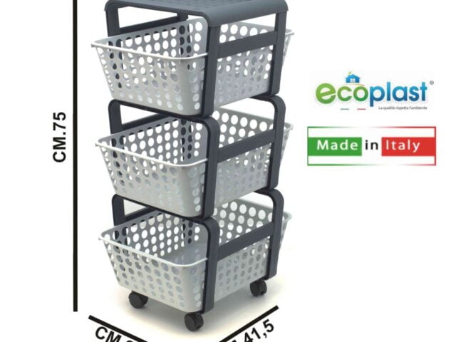 Carrello Portafrutta Modula Col. Ghiaccio-8059016590007