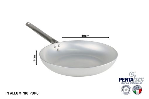 PADELLA PROFESSIONALE CM.40 PENTALUX MANICO IN ACCIAIO INOX