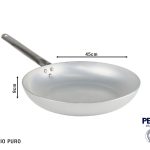 PADELLA PROFESSIONALE CM.45 PENTALUX MANICO IN ACCIAIO INOX