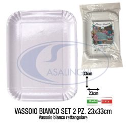 Vassoio Bianco Rett.Re Cm.23X33 Cf.2 Pz.-8057681342785