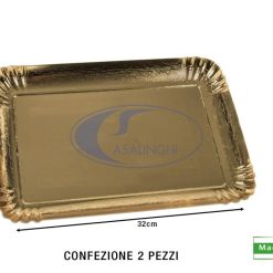 Vassoio Oro Rett.Re Cm.23X33 Cf.2 Pz.-8057681342792