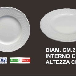 Piatto Malaga Frutta Cm.21 Bianco-8003342017318