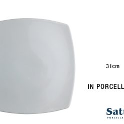 Piatto Tokio Portata Cm.31 Bianco Saturnia-8003342022282