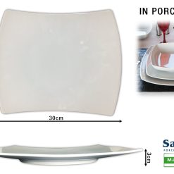 Piatto Tokio Rettangolo Cm.30X25 Bianco-8003342022978