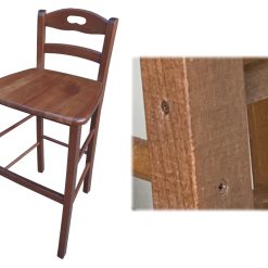 SGABELLO SNACK MASSELLO NOCE GIAQUINTO RINFORZATO