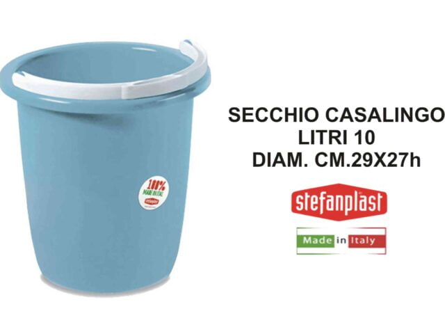 Secchio Casalingo Lt.10 Linea Primavera Blu-8003507220140