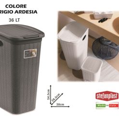 Portabiancheria Elegance Lt.36 Grigio Ardesia-8003507305106