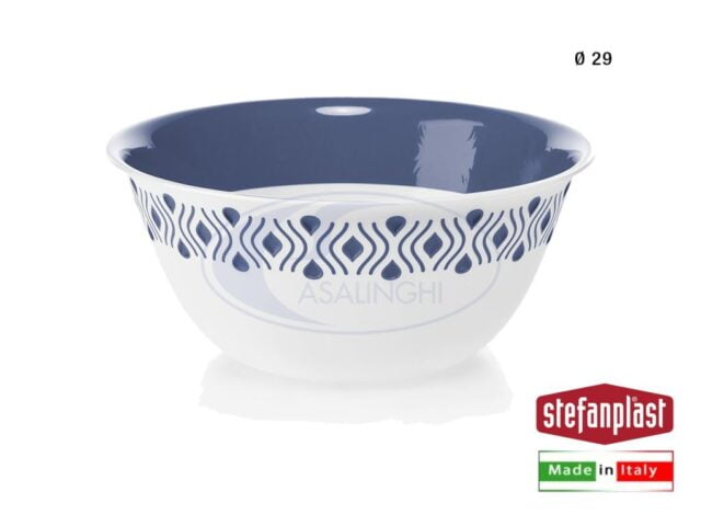 Insalatiera Plastica Tosca Cm.29 Bianco/Blu Palace-8003507551015