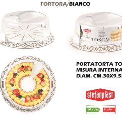 Portatorte Tosca Bianco/Tortora-8003507558502