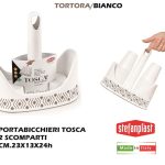 Portabicchieri Tosca Bianco/Tortora Chiaro Pl-8003507559004