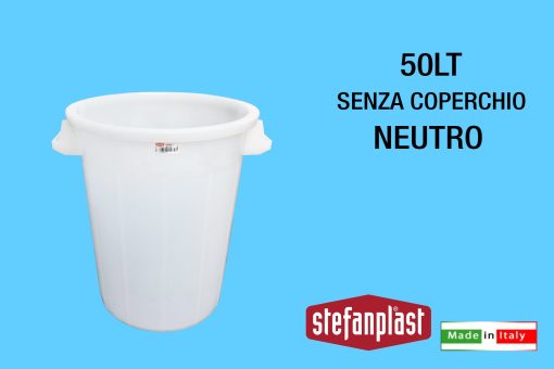 Bidone S/C Lt 50 Neutro Stefanplast-8003507250659