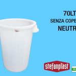 Bidone S/C Lt 70 Neutro Stefanplast-8003507250857