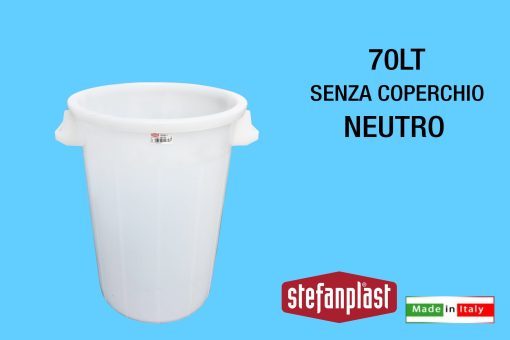 Bidone S/C Lt 70 Neutro Stefanplast-8003507250857