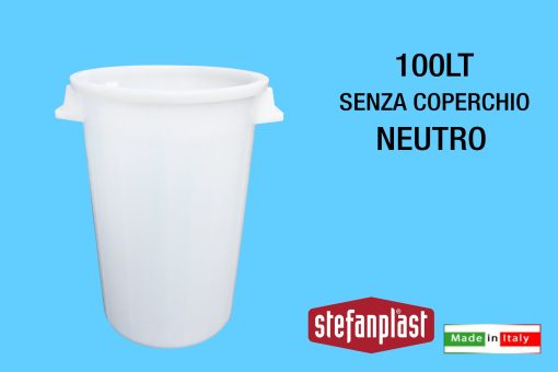 Bidone S/C Lt 100 Neutro Stefanplast-8003507251151