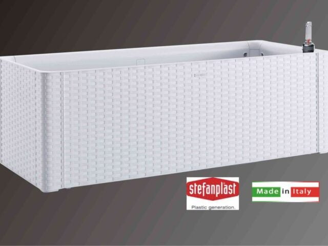 Fioriera Natural Deluxe Cm.100X43X33H Bianco Stefanplast-8003507757202