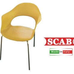 Poltrona Lady B Tp Scocca Senape Tel. 4 Gambe Eff. Ottone Satinato-