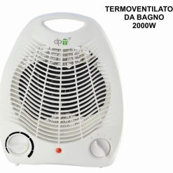 TERMOVENTILATORE DA BAGNO BIANCO IBU 2000W