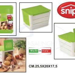 Porta Patate Beige/Verde Snips-8001136007002