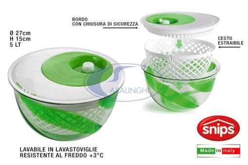 Centrifuga X Insalata Lt.5 Bicolore-8001136005473