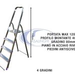 Scala Alluminio Domina 4 Gradini-8016377391148