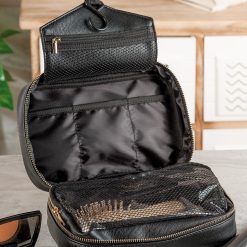 BEAUTY CASE IN PVC DUE TASCHE NERO CM.23X9X15H EFFETTI