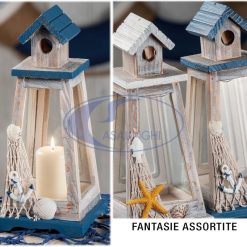 Lanterna Mdf X Decorazioni Cm.13X13X30H 2 Col. Ass-8021785568099