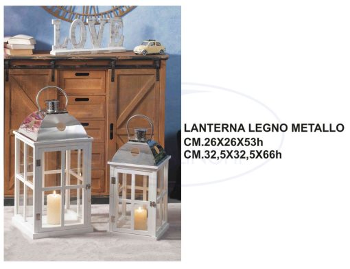 Lanterna Portacandela Set.2 Bianca-8021785575479