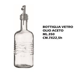 Bottiglia Vetro Olio/Aceto Ml.350 Cm.7X22