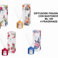 Diffusore Fragranze Con Bastonc. Ml.100 4 Fragranz-8021785658592