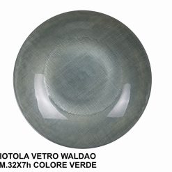 Ciotola Vetro Waldao Verde Cm.32X7H-8021785683532