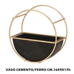 Vaso Cemento + Metallo Cm.16X9X17H-8021785697027