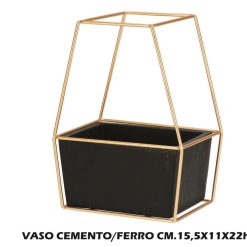 Vaso Cemento + Metallo Cm.15