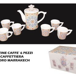 Tazzine Caffe' 6Pz.+Caffettiera Marrakech-8021538820375