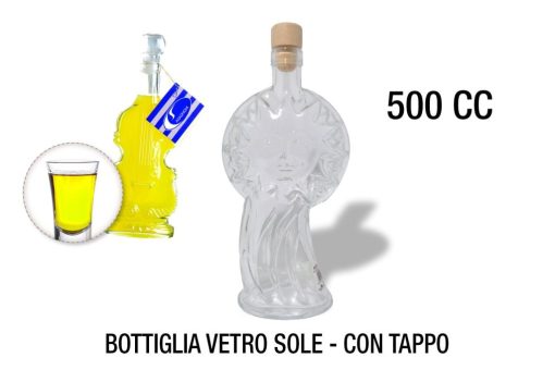 Bottiglia Vetro Sole Cc.500 Con Tappo-8057018594504